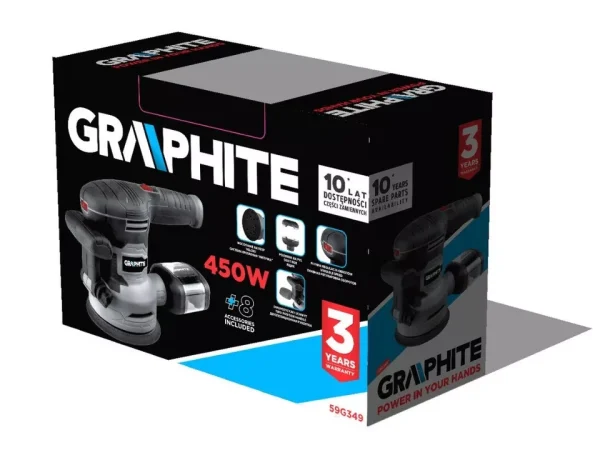 GRAPHITE Ekscentrična brusilica - šlajfarica 125/150 mm 450 W - Image 9