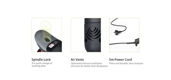 ShineMate rotaciona polirka EP820 - 125 mm 1800 W - Image 9