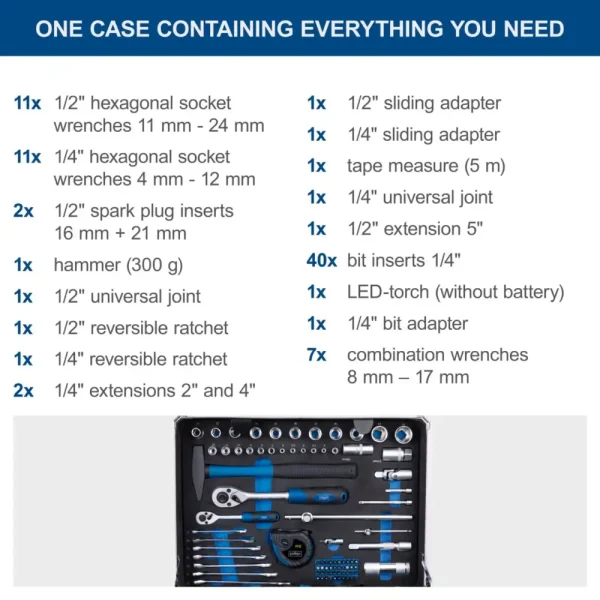 SCHEPPACH 141-dijelni set ručnih alata TB200 - Image 4