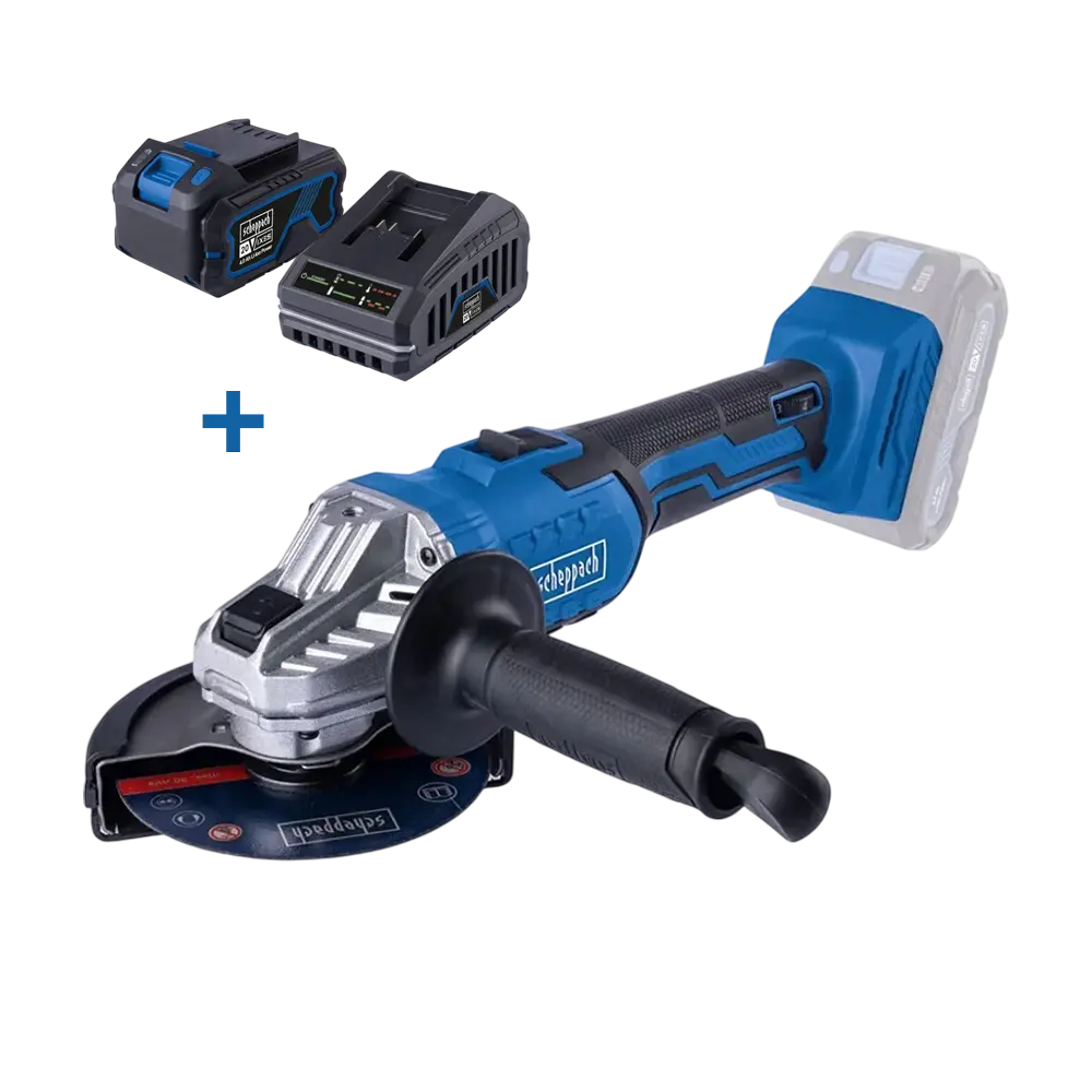 SCHEPPACH Aku ugaona - kutna brusilica + punjač i baterija IXES C-AG125-X (Set)