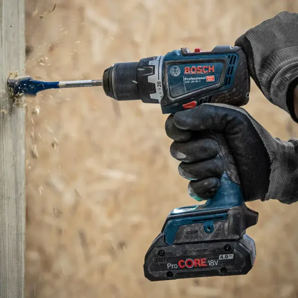 BOSCH Aku bušilica - odvijač GSR 18V-90 C + 2x PC 4.0 Ah + punjač i kofer Professional - Image 4