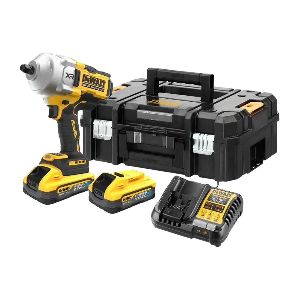 dewalt-aku-udarni-odvijac-dcf961ht-1 DeWALT Aku udarni odvijač - zavrtač + 2x 5.0 Ah Baterija + Punjač i Kofer XR 18V DCF961H2T (Set) - Image 1