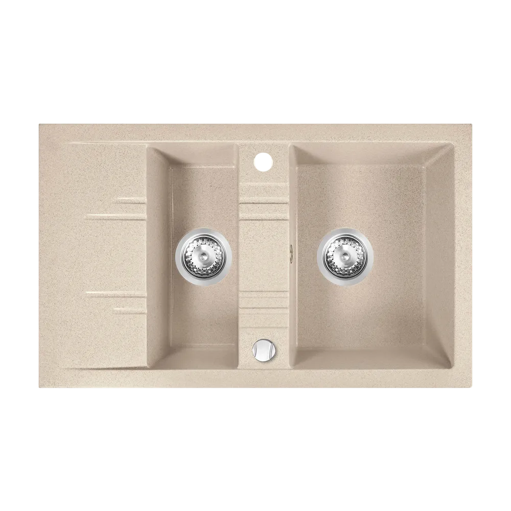 FERRO Granitni dupli sudoper pijesak MEZZO II DRGM3-48-79SA - 48 x 79 cm