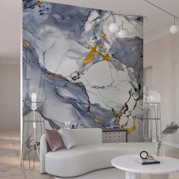 UV Marble zidni panel - Royal Blue Gold Vein - 122 x 280 x 0.3 cm - Image 3