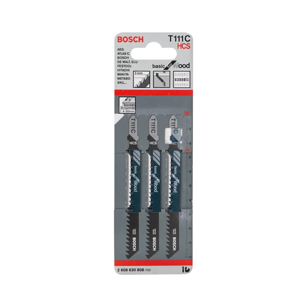 BOSCH List - testera za ubodnu pilu Basic for Wood T 111 C - 100 mm (Drvo) (3 kom) - Image 2