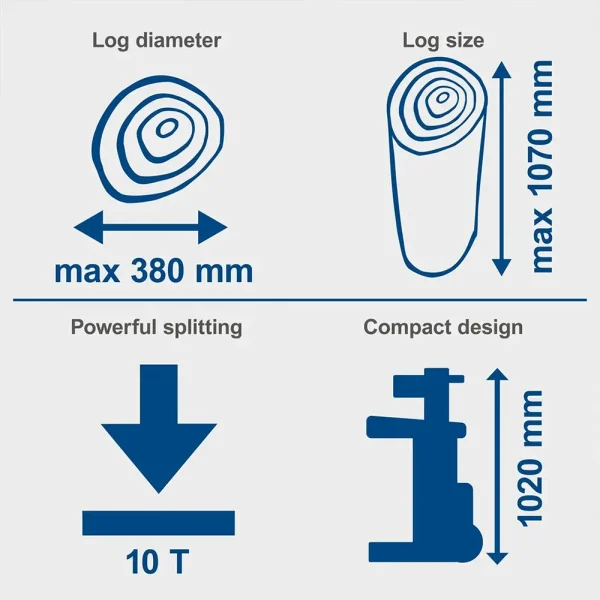 SCHEPPACH Vertikalni cjepač za drva Compact 10T / 10 T - Image 9