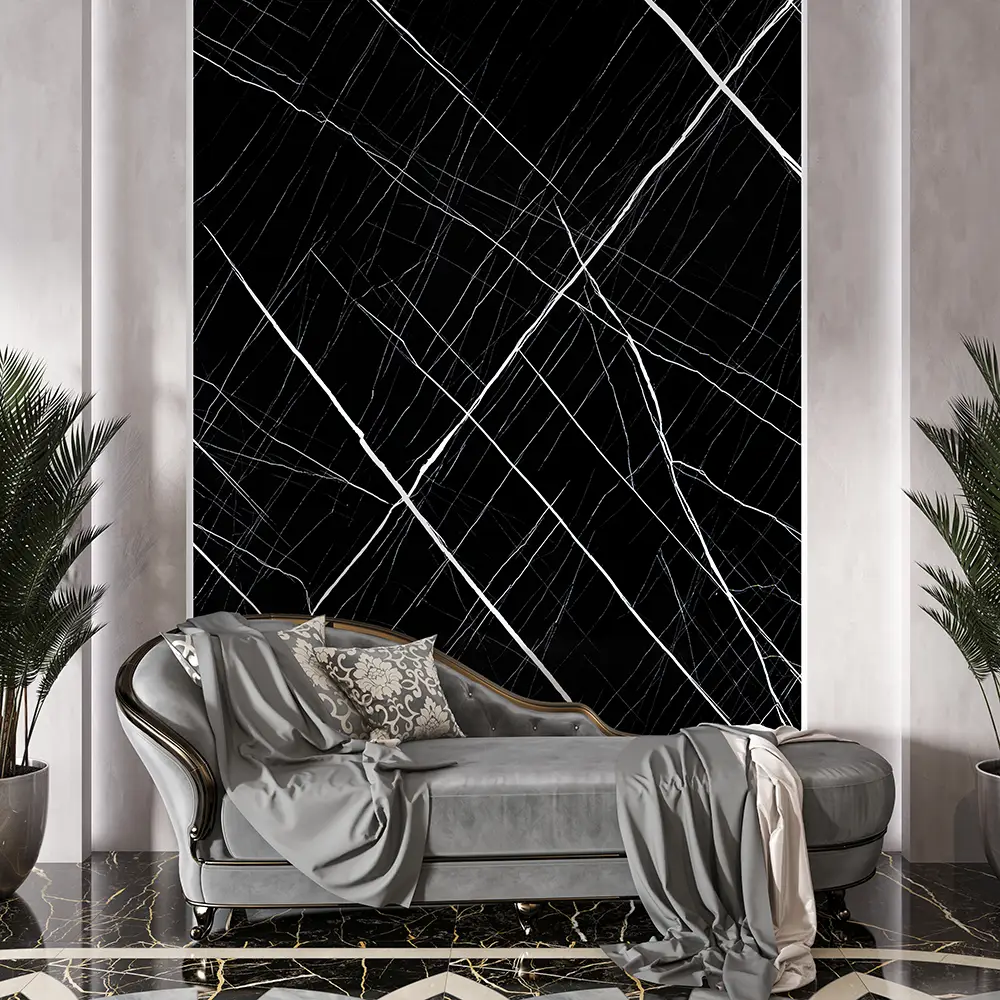 UV Marble zidni panel - Nero Mirage - 122 x 280 x 0.3 cm