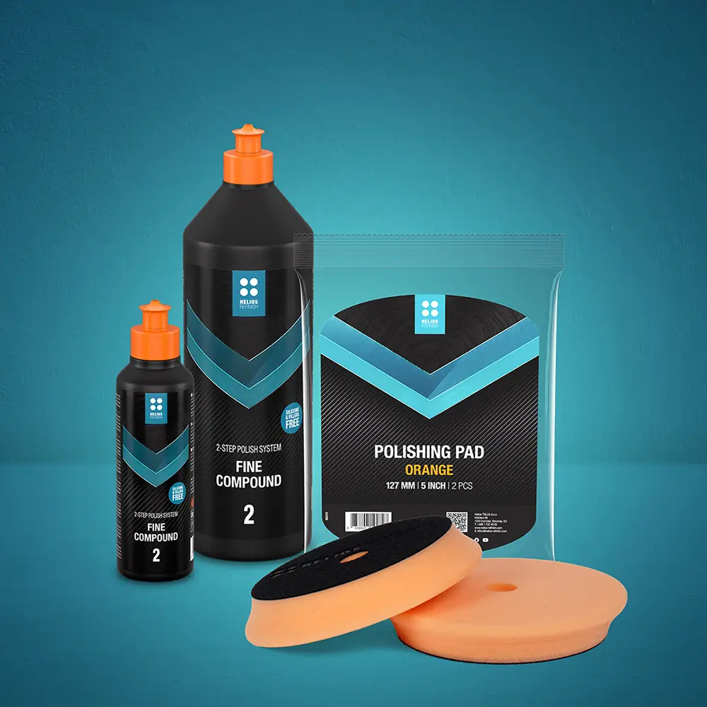 Helios Refinish Spužva za poliranje - Naranžasta 2 - 127/150 mm (Fina) - Image 2