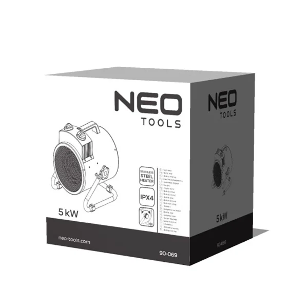 Električna industrijska grijalica s ventilatorom – kalolifer - top IPX4 5000 W (90-069) - Image 5
