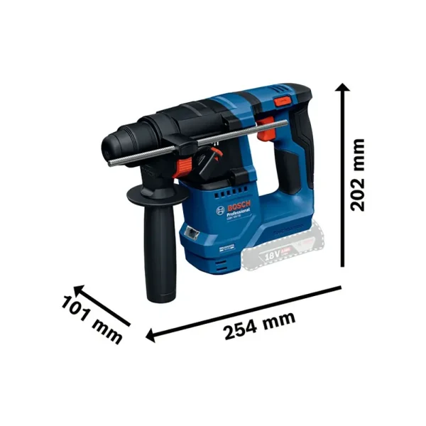 BOSCH Aku kompaktna čekić bušilica SDS+ GBH 18V-18 Professional (Solo) - Image 5