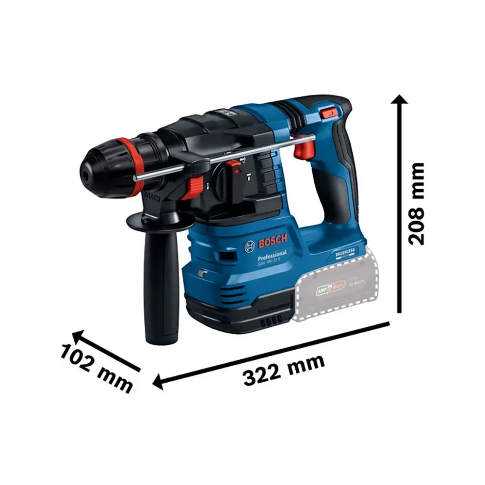 BOSCH Aku čekić bušilica ONECHUCK GBH 18V-22 X Professional (Solo) - Image 2