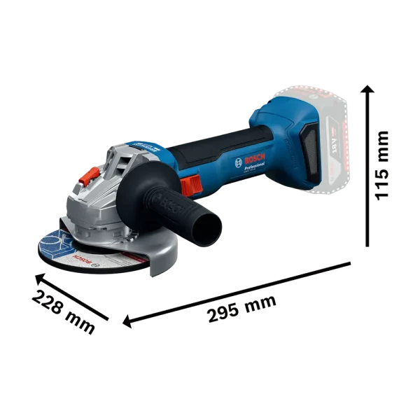 BOSCH Set aku alata: čekić bušilica GBH 18V-22 + odvijač GSR 18V-45 + brusilica GWS 18-8 + 3x baterija GBA 18V 4.0 Ah + punjač GAL 18V-40 Professional - Image 4