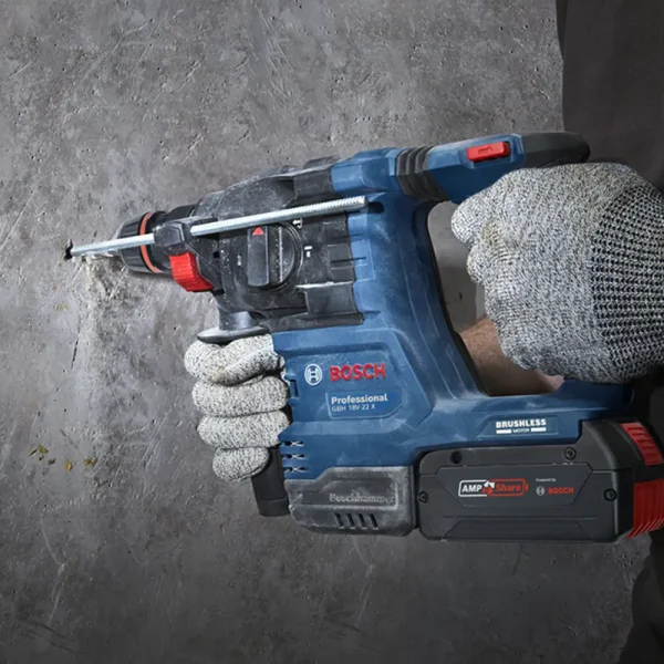 BOSCH Set aku alata: čekić bušilica GBH 18V-22 + odvijač GSR 18V-65 + brusilica GWS 18-8 + 2x baterija GBA 18V 4.0 Ah + punjač GAL 18V-40 Professional - Image 5