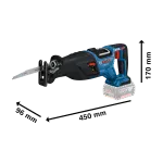 BOSCH Aku recipročna - sabljasta pila - lisičiji rep GSA 185-LI Professional (Solo) - Image 4