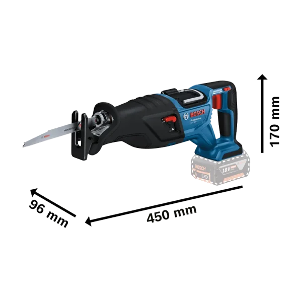 BOSCH Aku recipročna - sabljasta pila - lisičiji rep GSA 185-LI Professional (Solo) - Image 4