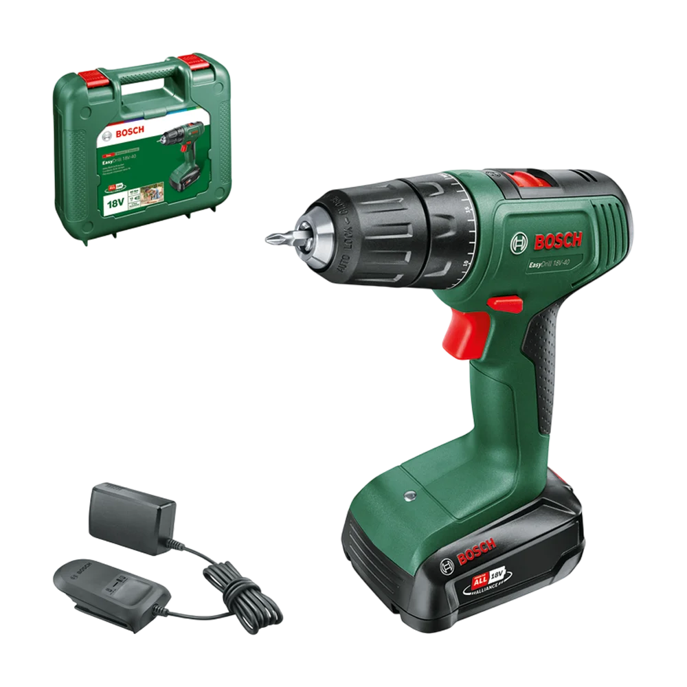 BOSCH Aku set bušilica – odvijač EasyDrill 18V-40 + baterija, punjač i kofer | Home & Garden