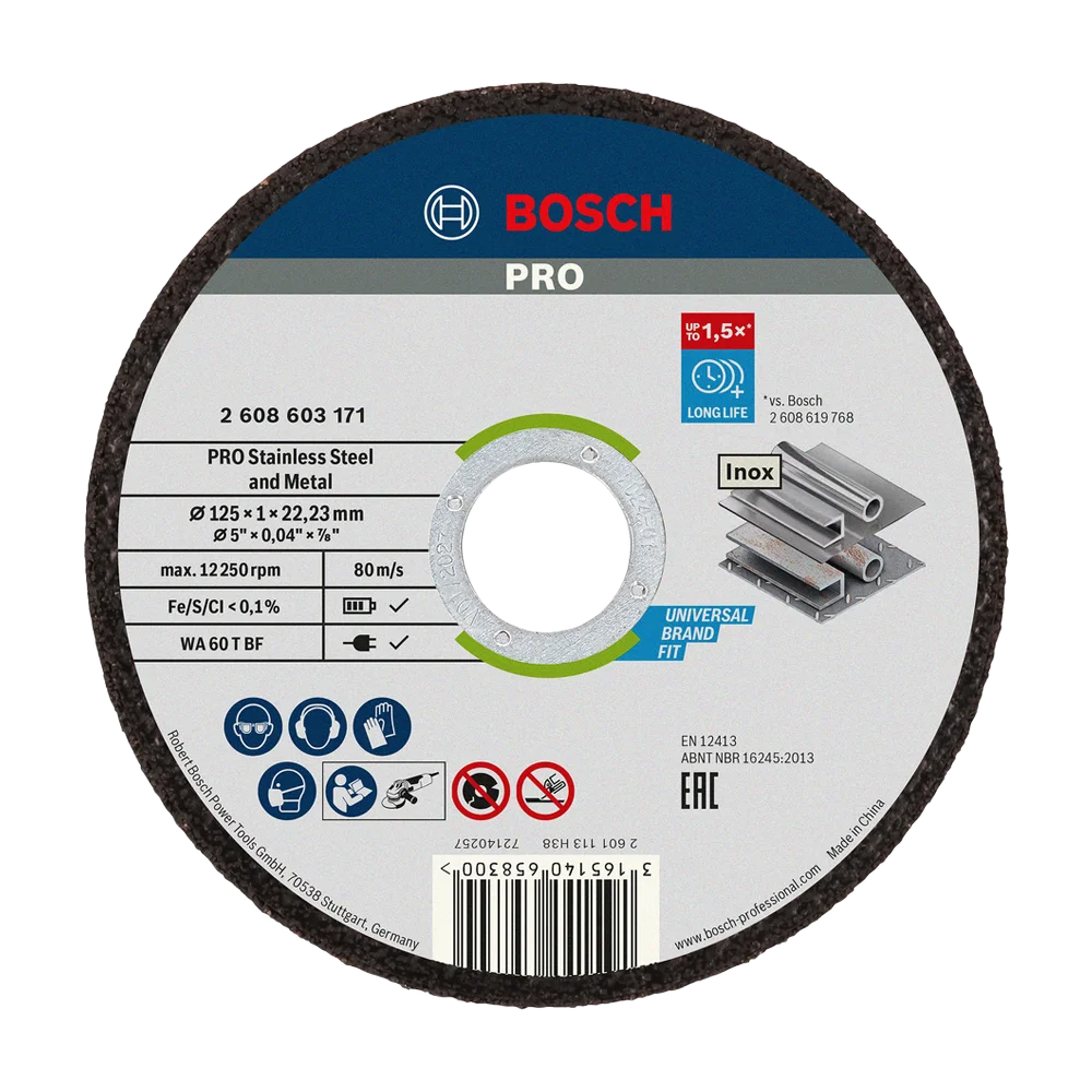 bosch-rezna-ploca-za-metal-s-s-125-mm-1 BOSCH Rezna ploča za metal S&S and Metal - 125 x 1.0 x 22.23 mm - PRO - Image 1