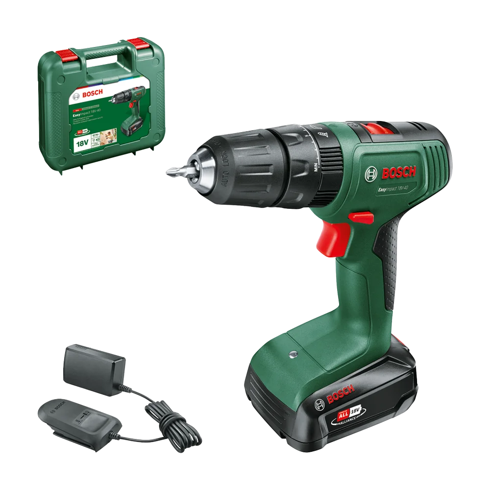 BOSCH Aku set bušilica – odvijač EasyImpact 18V-40 + baterija, punjač i kofer | Home & Garden