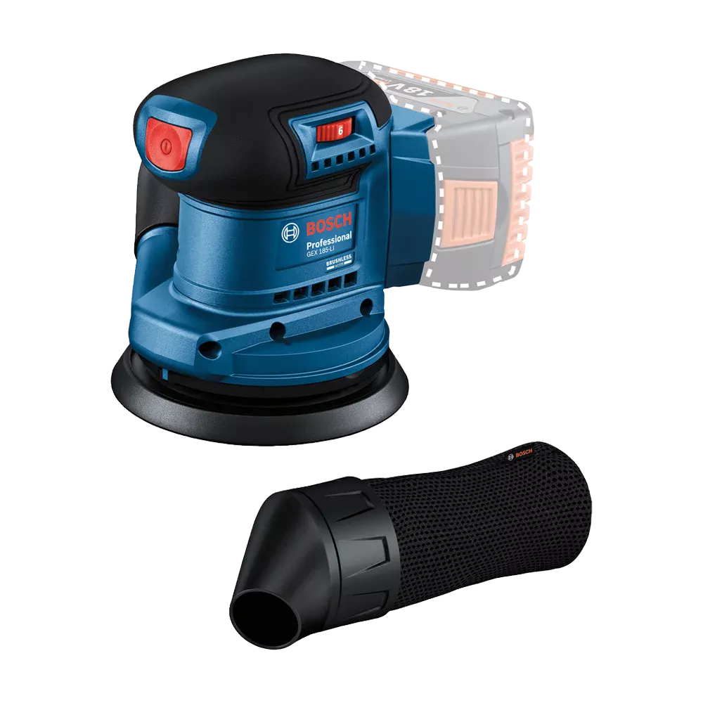 BOSCH Aku ekscentrična brusilica - šlajfarica GEX 185-Li Professional - 125 mm (Solo) - Image 2