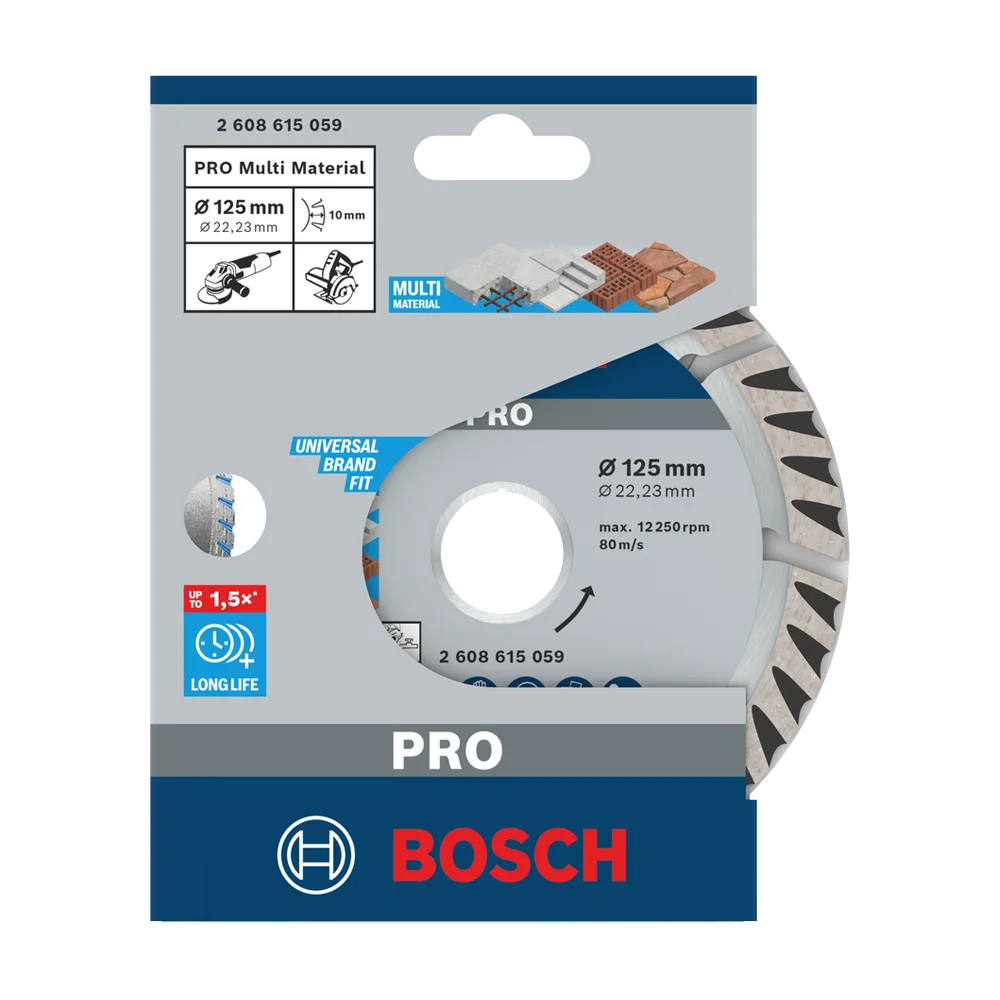 BOSCH Dijamantna rezna ploča za razne materijale - Multi Material - 125 x 2.0 x 22.23 mm - PRO - Image 2