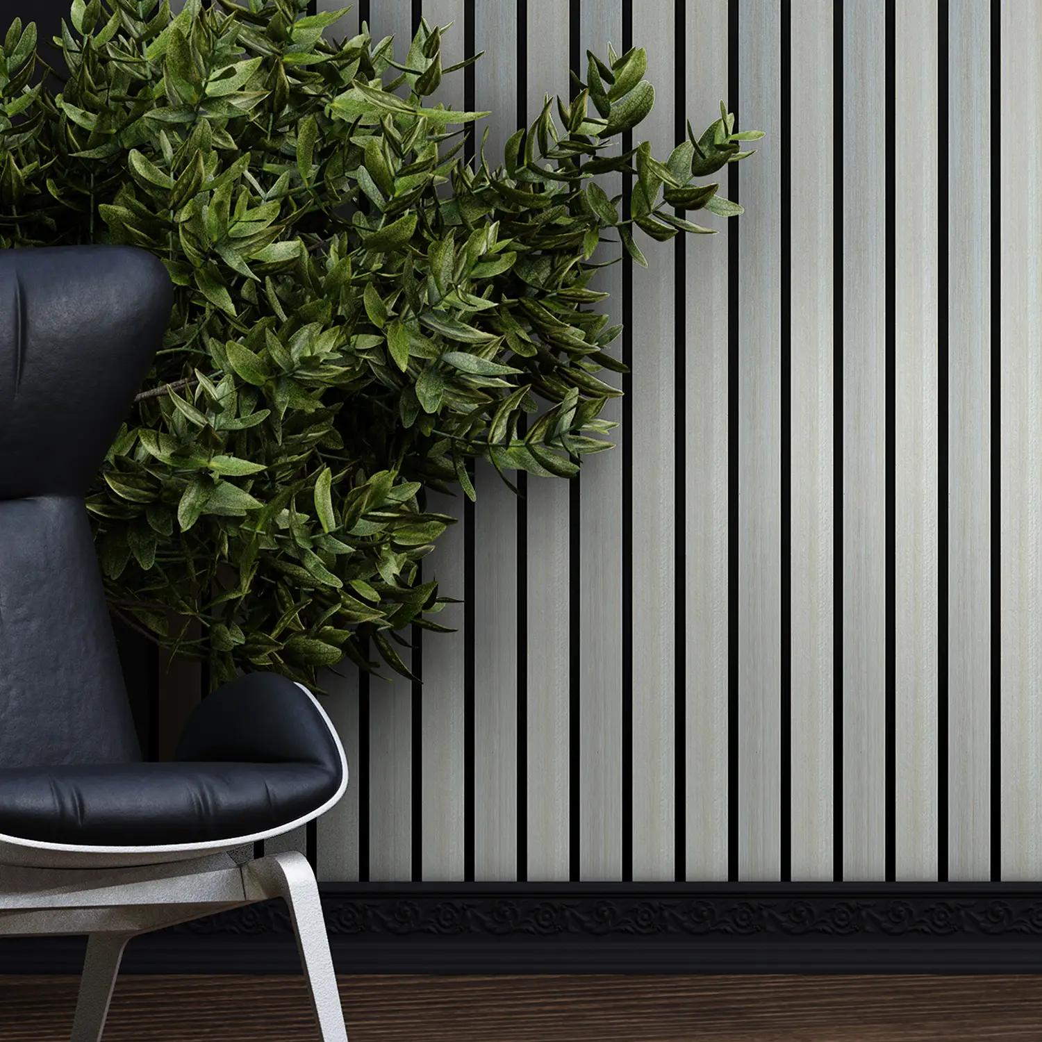Dekorativni zidni panel - letvice - PS-SX0301 - 12x1.2x280 cm