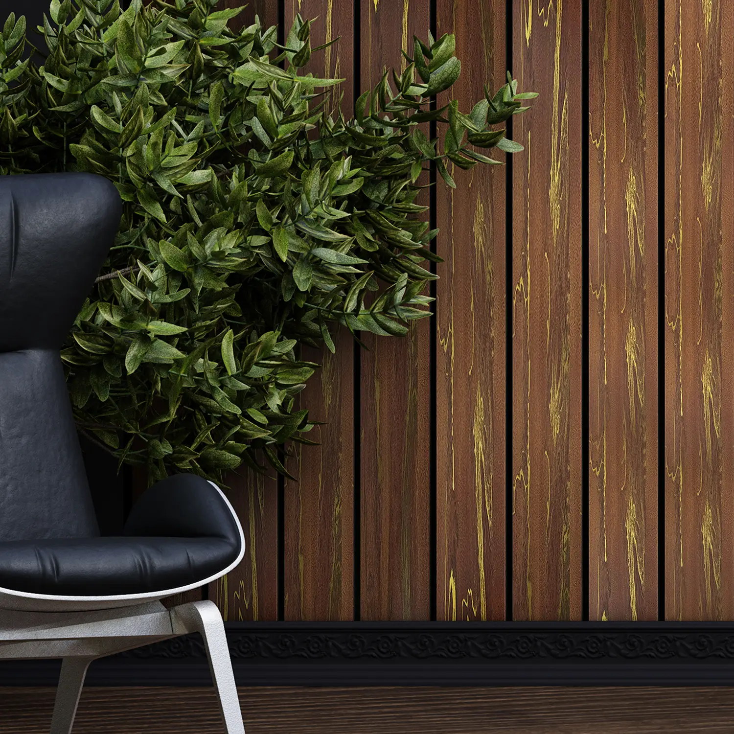 Dekorativni zidni panel - letvice - PS-SX0907 - 12x1.2x280 cm