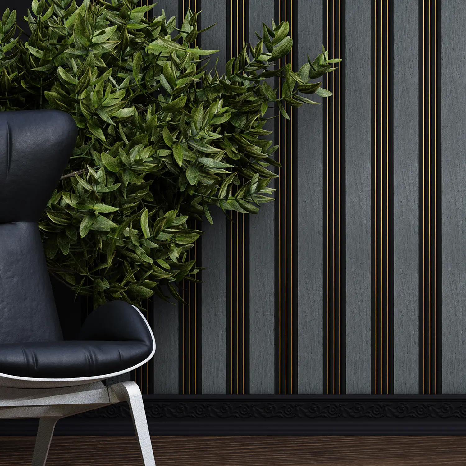 Dekorativni zidni panel - letvice - PS-SX2105 - 12.2x1.2x280 cm