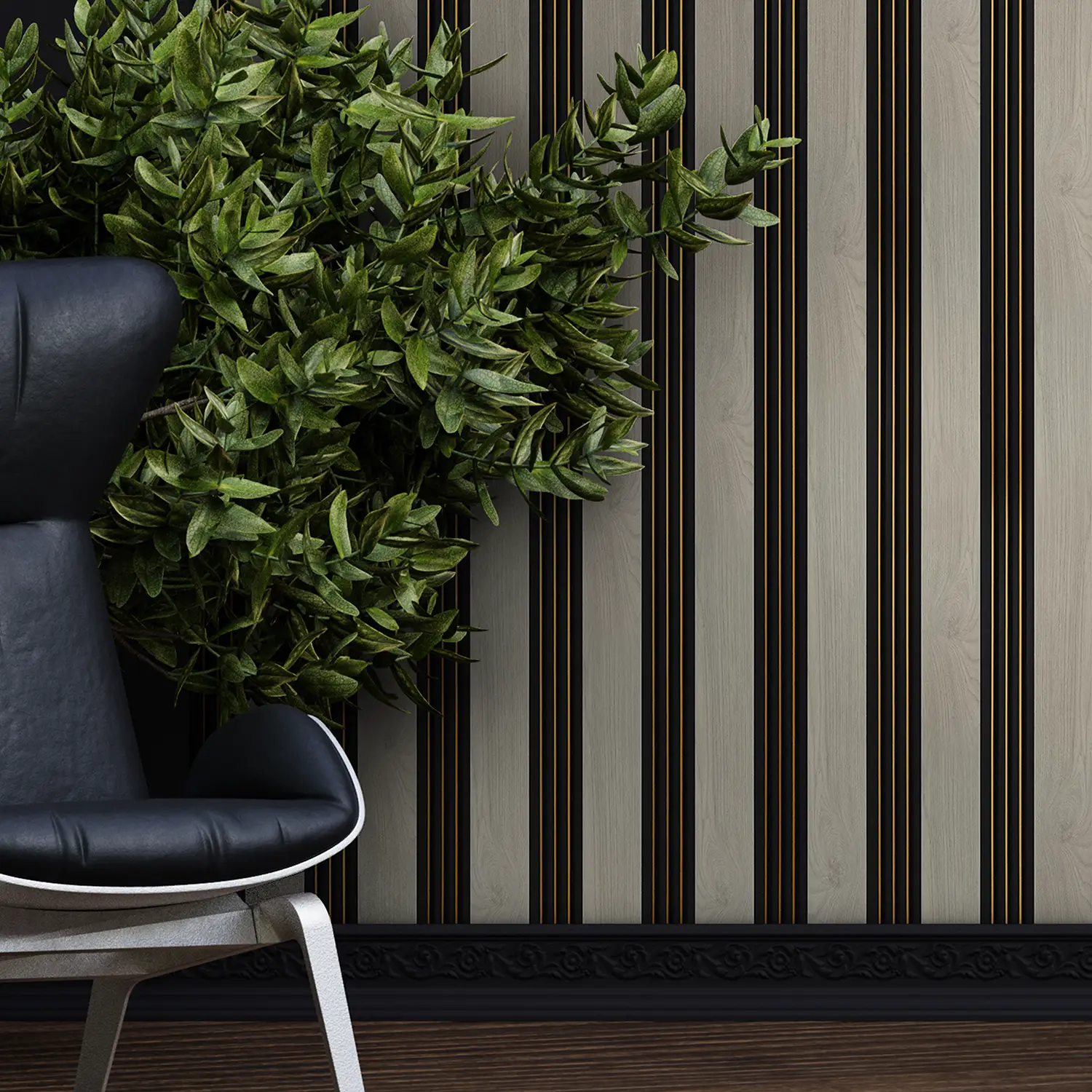 Dekorativni zidni panel - letvice - PS-SX2108 - 12.2x1.2x280 cm