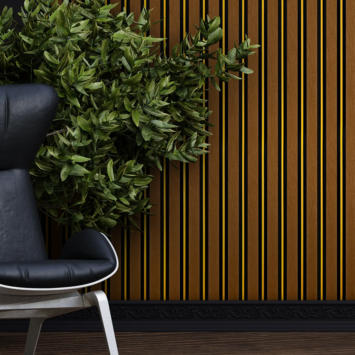 Dekorativni zidni panel - letvice - PS-SX3301 - 16x1.2x280 cm