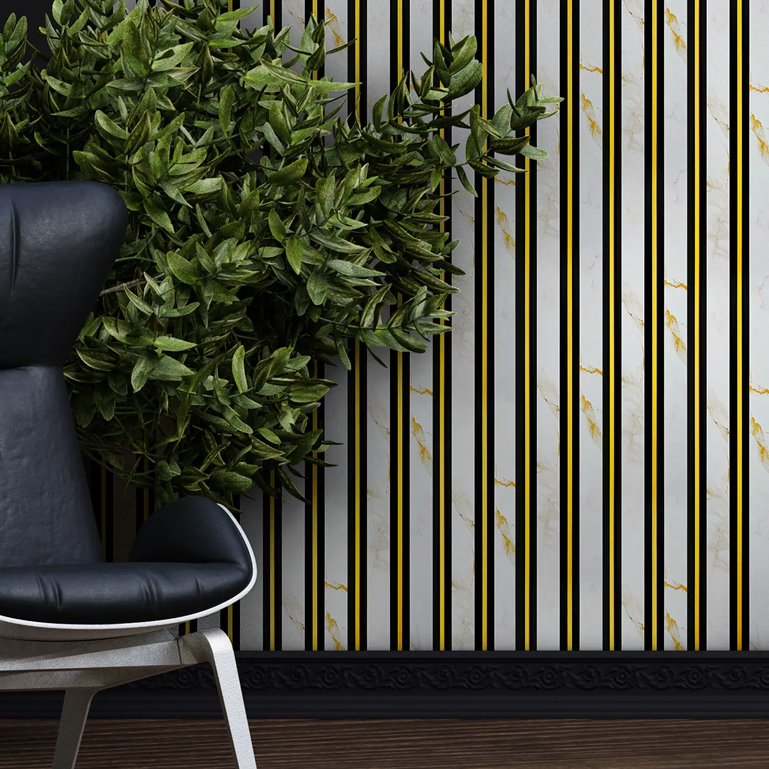 Dekorativni zidni panel - letvice - PS-SX3306 - 16x1.2x280 cm