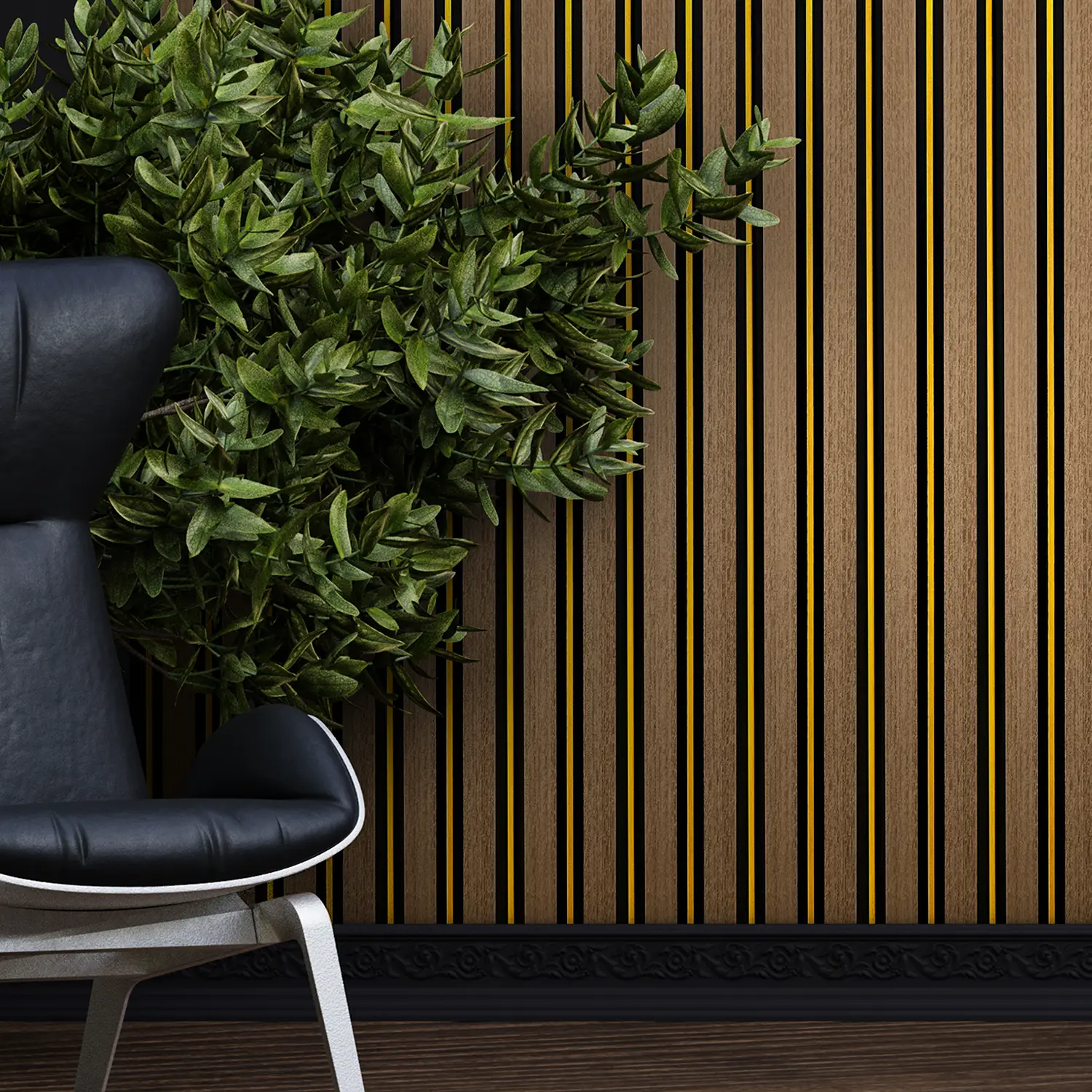 Dekorativni zidni panel - letvice - PS-SX3308 - 16x1.2x280 cm