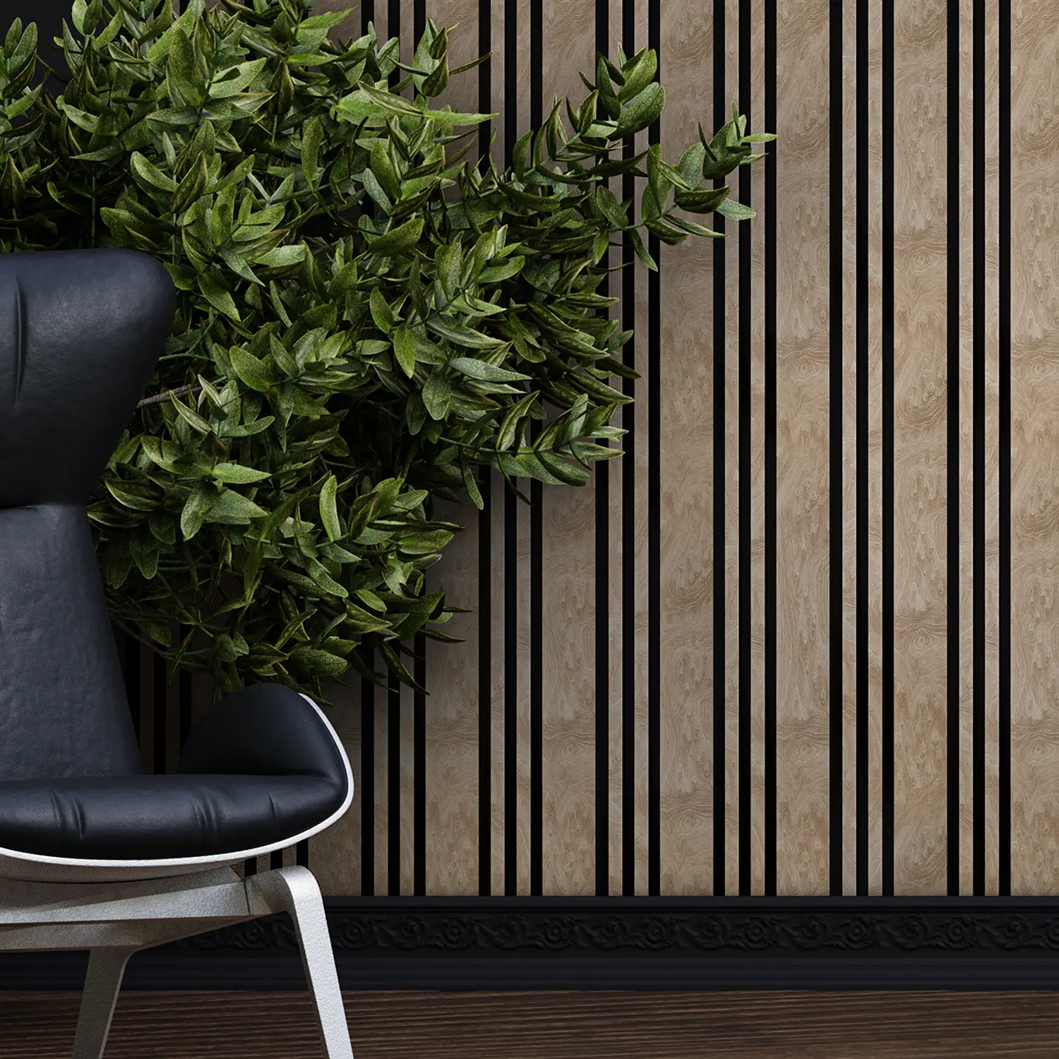 Dekorativni zidni panel - letvice - PS-SX3904 - 17x1.2x280 cm