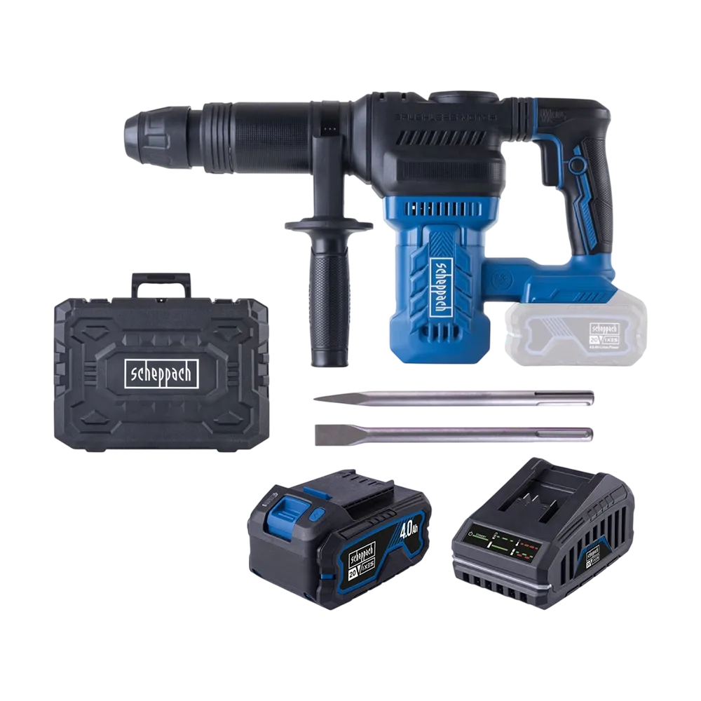 SCHEPPACH Aku udarni čekić za štemanje + punjač i baterija SDS-MAX IXES Brushless BC-AB1500-X (Set)