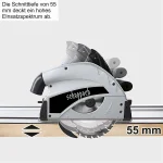 SCHEPPACH Ručna kružna pila - cirkular za uranjajuće rezove sa vodilicom TAS55-BE - 160 mm / 1200 W - Image 4