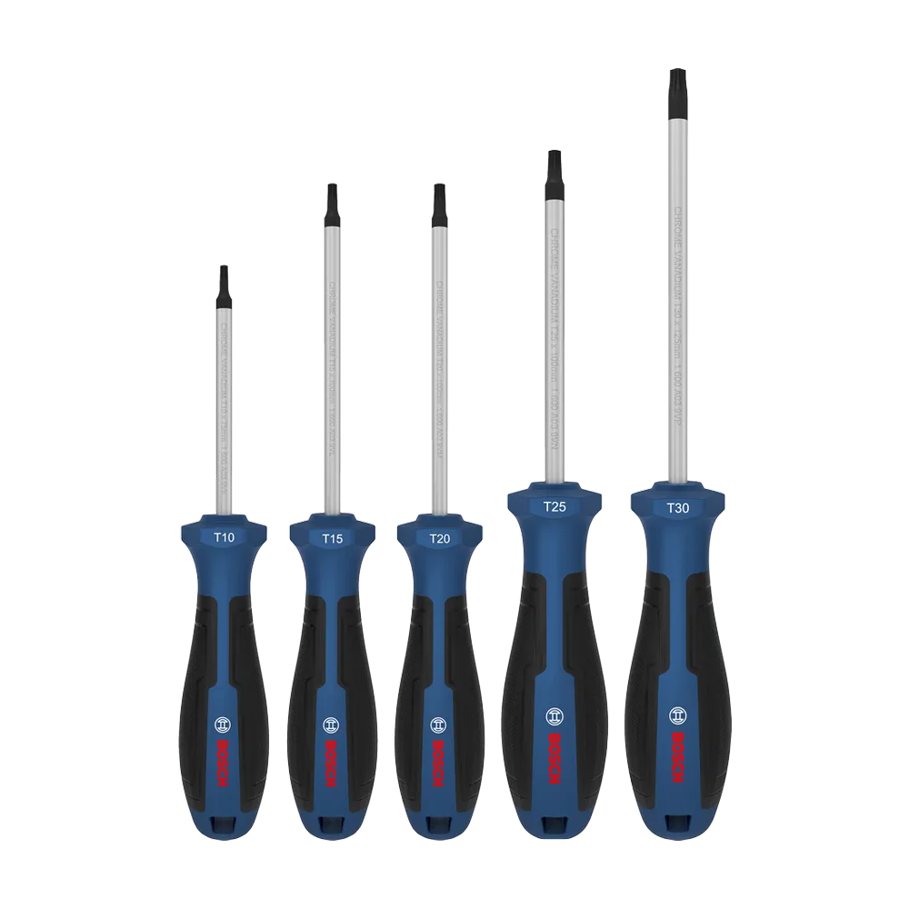 BOSCH 5-dijelni set Torx odvijača - šarafcigera TX10/15/20/25/30 - Professional